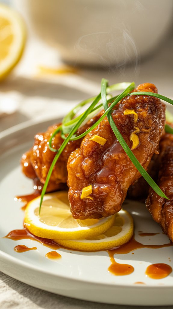 crispy chicken with lemon sauce