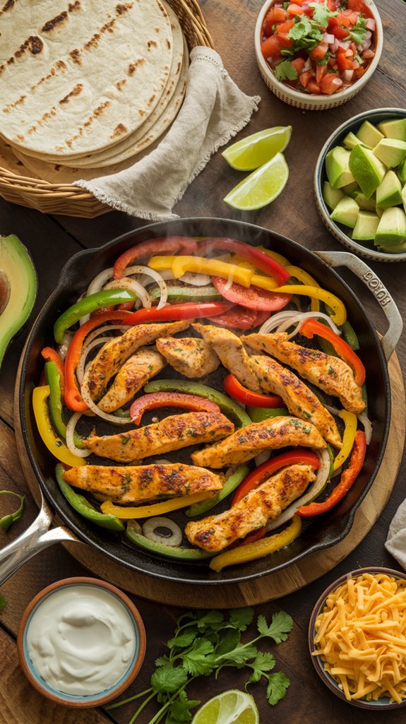 delicious homemade chicken fajitas