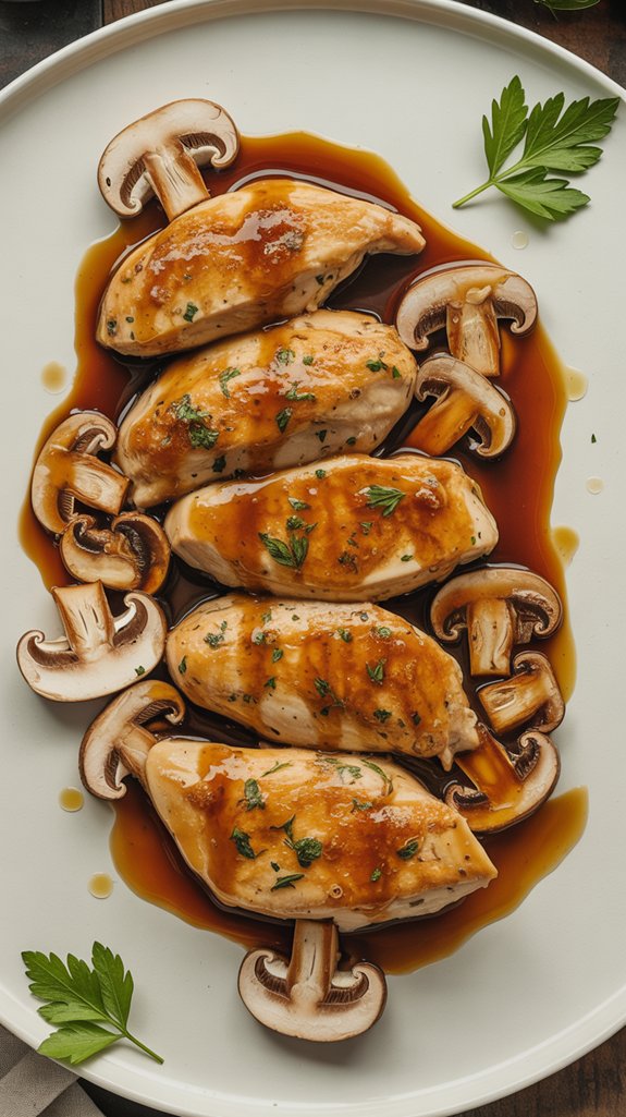 wine infused chicken delight