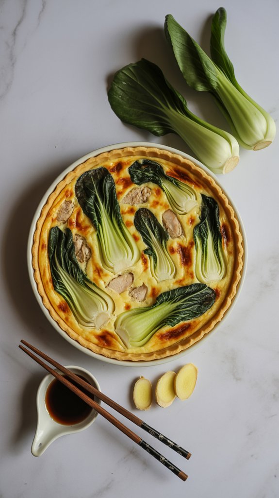 asian inspired chicken quiche recipe