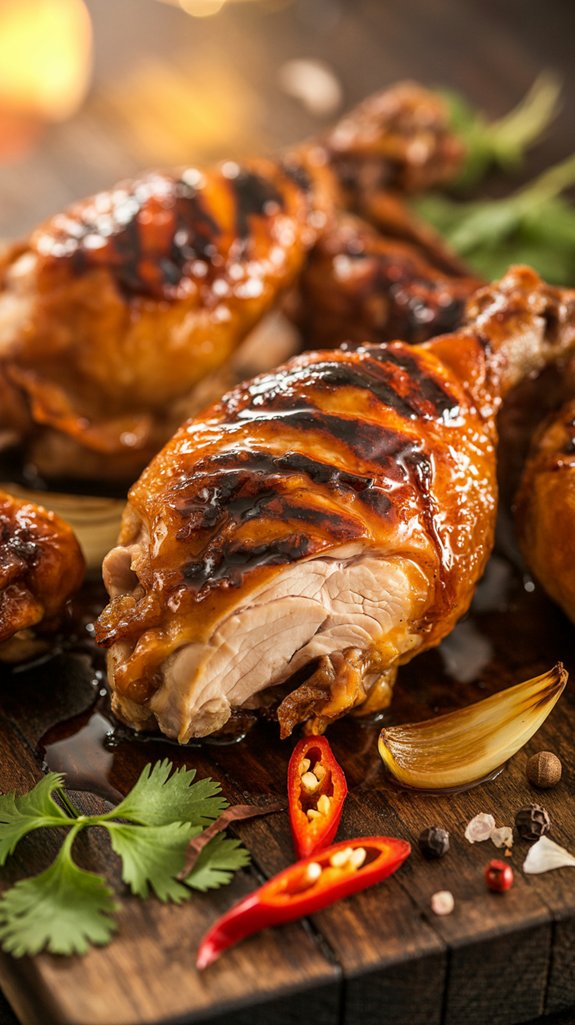 broiled chicken with spices