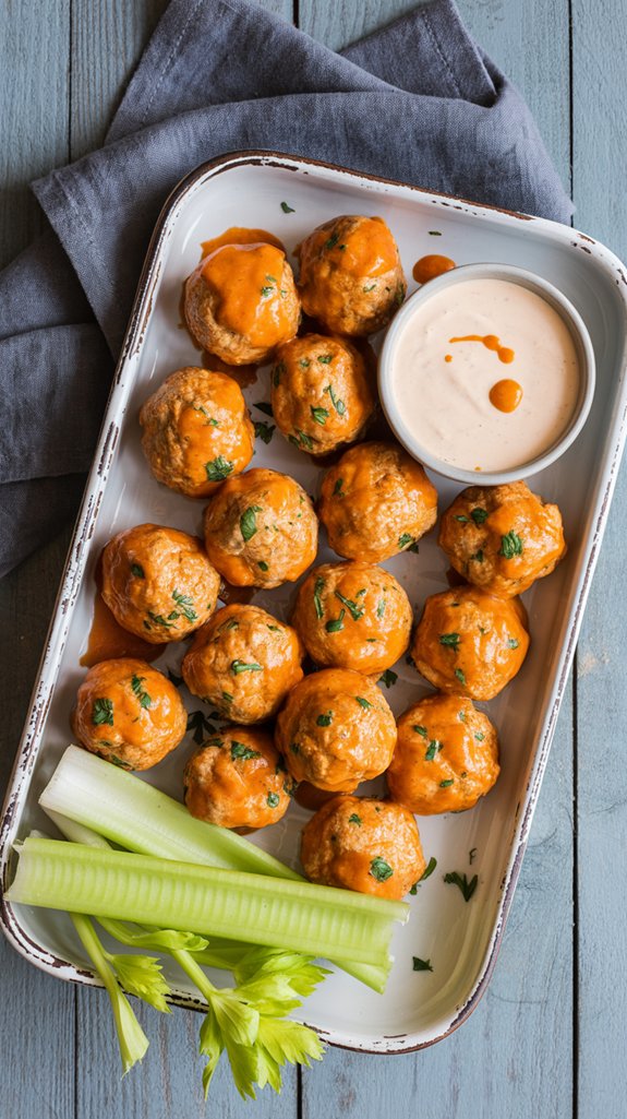 buffalo chicken meatballs recipe