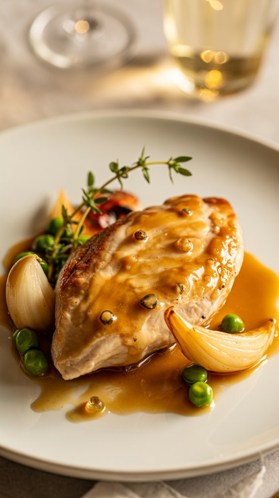 champagne chicken with creamy sauce