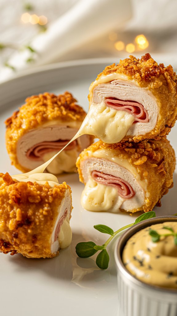 cheese filled chicken bites recipe