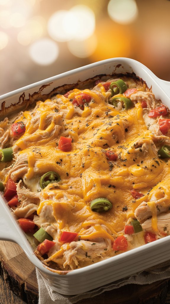 cheesy chicken pasta casserole