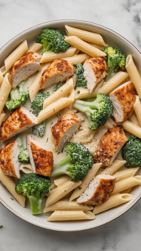 chicken and broccoli alfredo