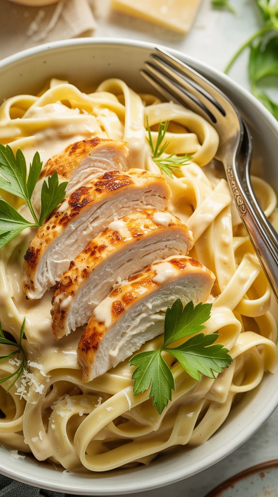 comforting baked chicken alfredo