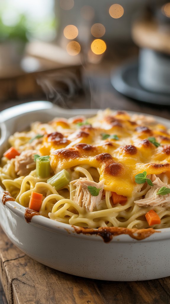 comforting chicken noodle casserole