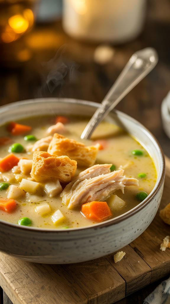 comforting chicken pot pie soup