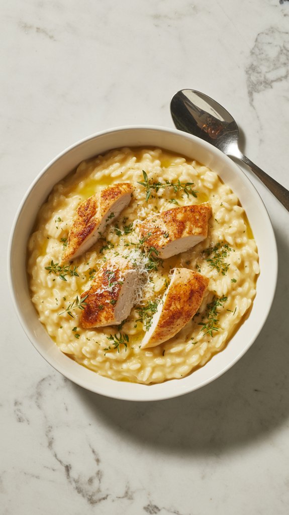 comforting italian chicken risotto