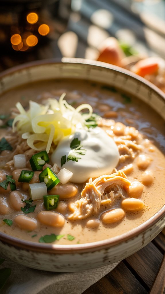 comforting white chicken chili