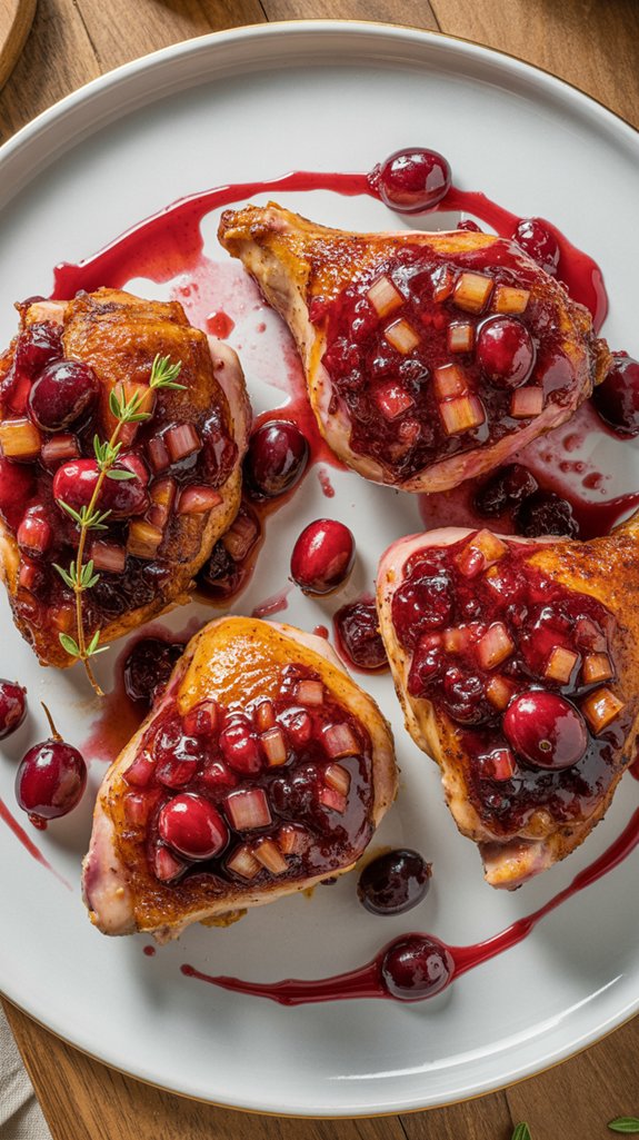 cranberry glazed chicken dish