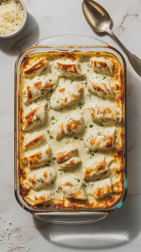 creamy chicken alfredo lasagna