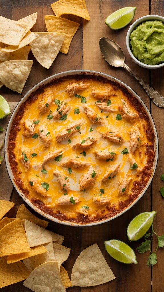 creamy chicken enchilada dip