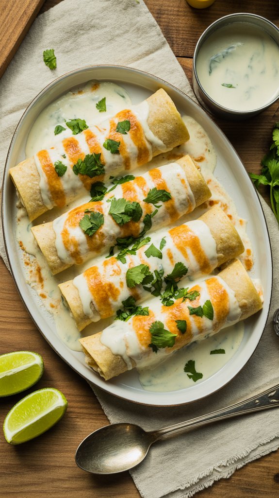 creamy chicken enchiladas recipe