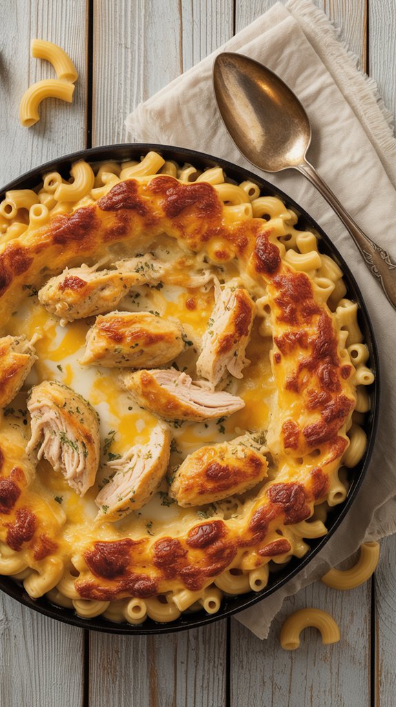 creamy chicken mac cheese