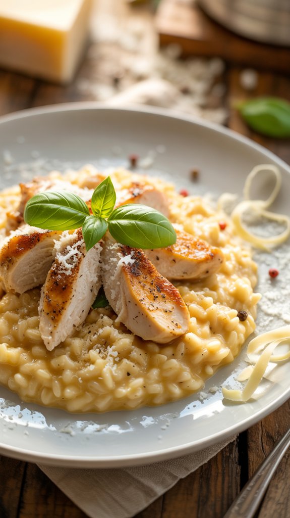 creamy italian chicken risotto