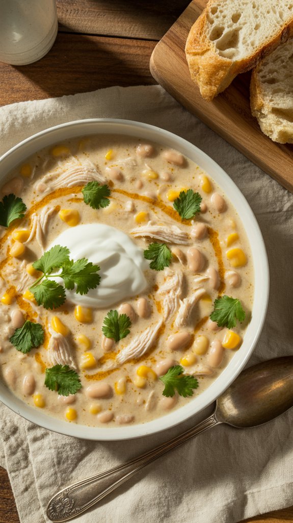 creamy slow cooker chicken chili