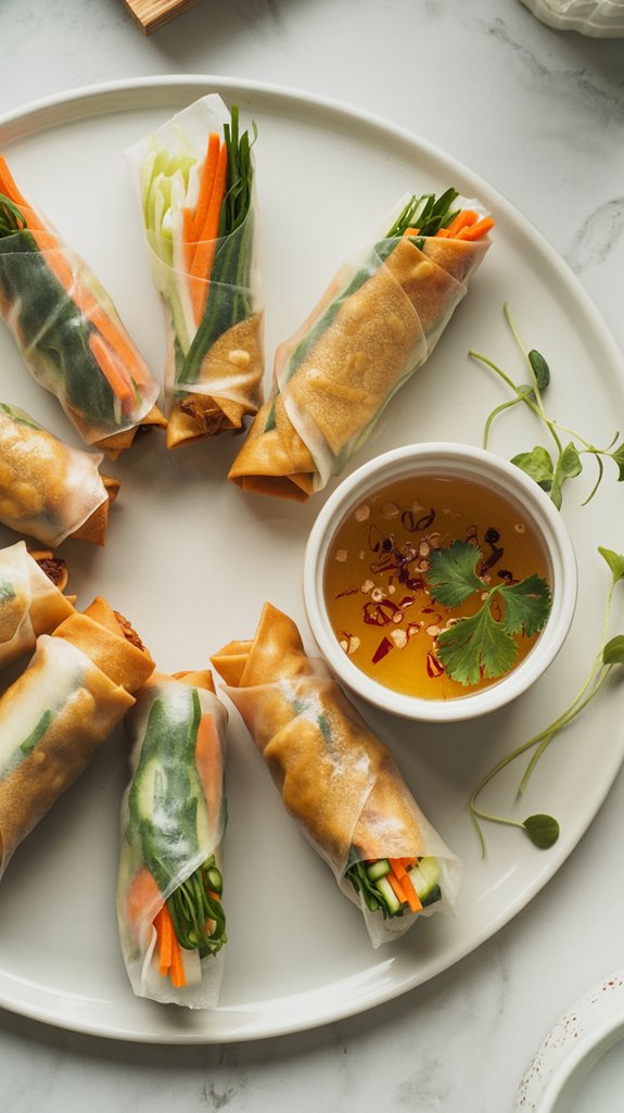 crispy asian chicken rolls