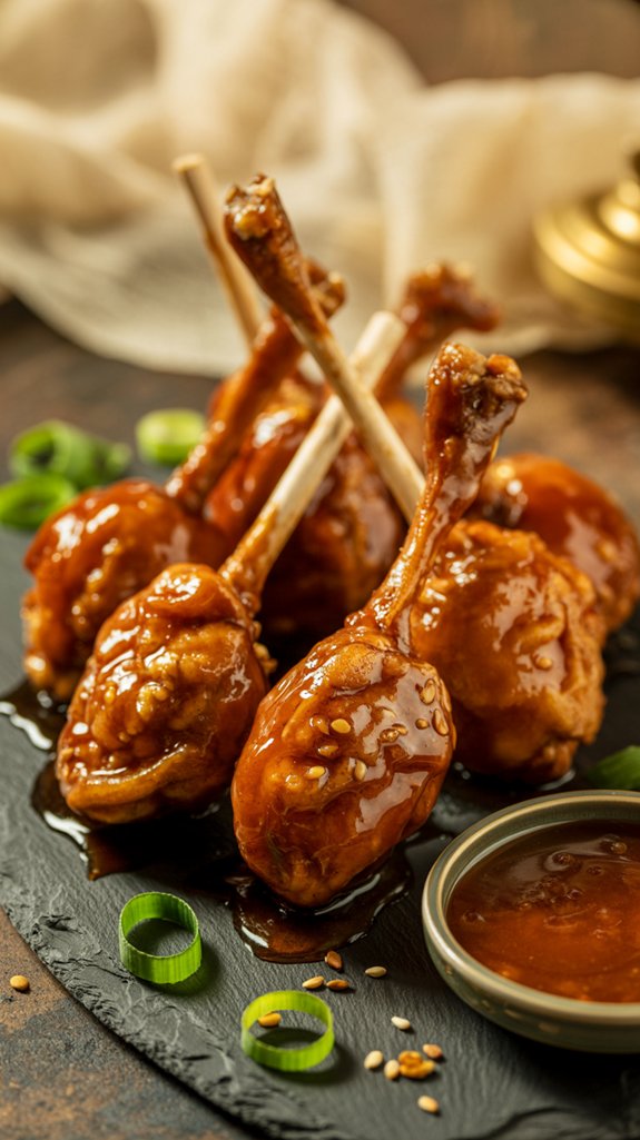 crispy asian style chicken lollipops