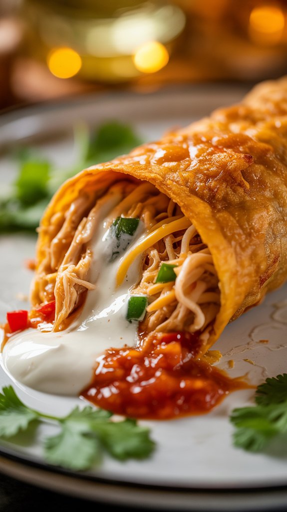 crispy chicken chimichangas recipe