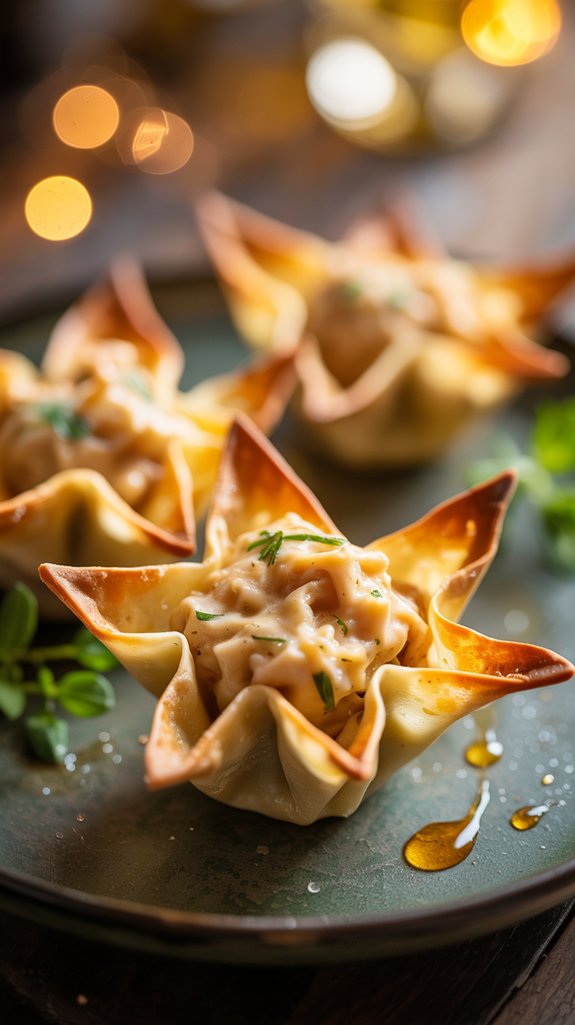 crispy chicken wonton cups