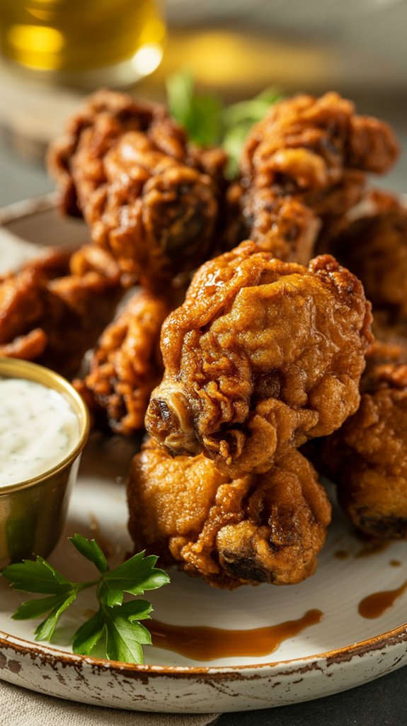 crispy golden fried gizzards