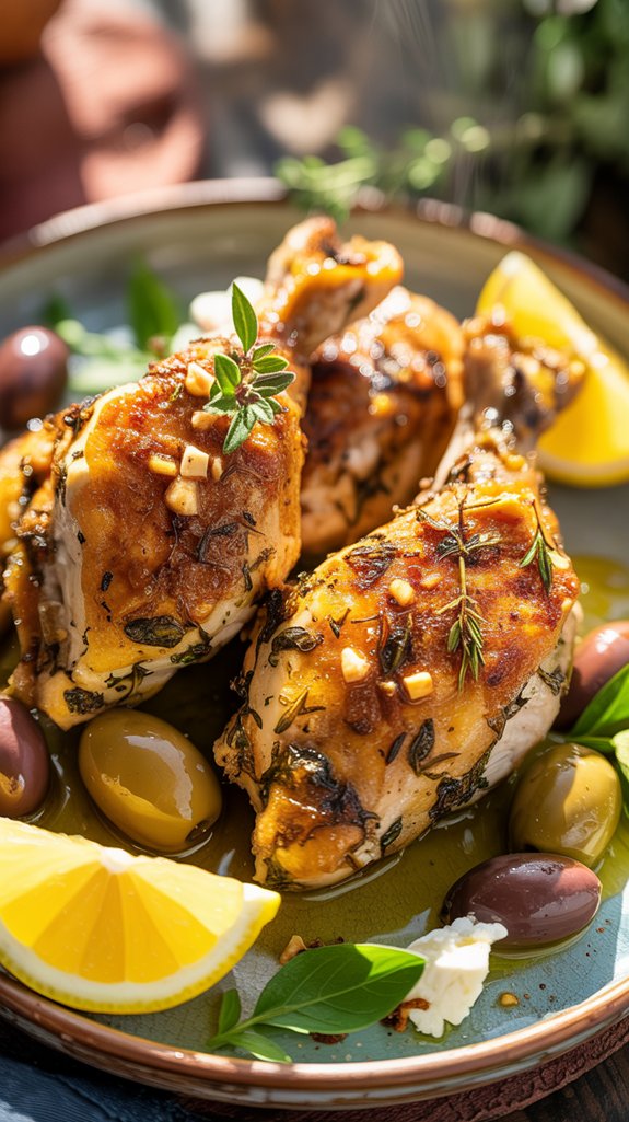 crispy mediterranean lemon chicken