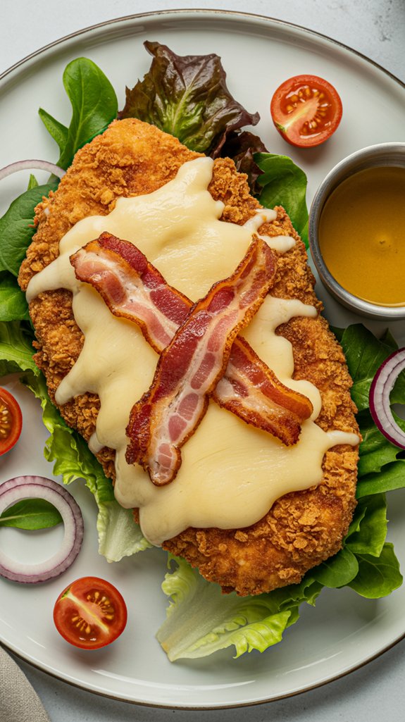 crispy swiss malibu chicken