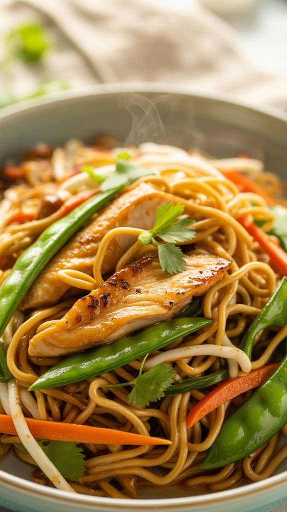 delicious homemade lo mein