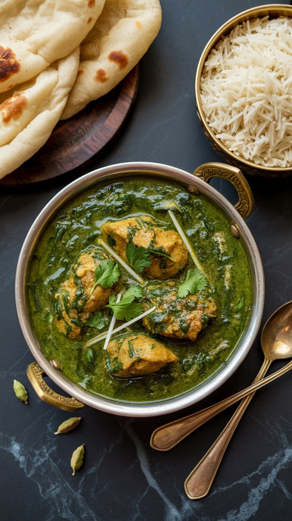 delicious indian spinach chicken