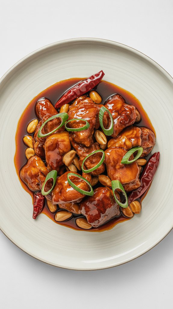 delicious spicy kung pao chicken