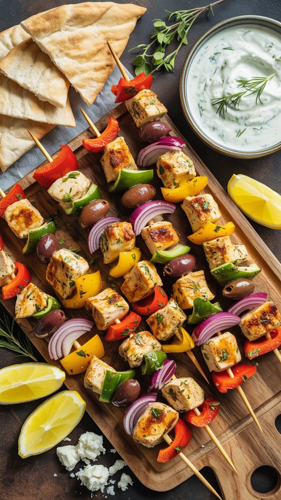 fresh mediterranean chicken kabobs