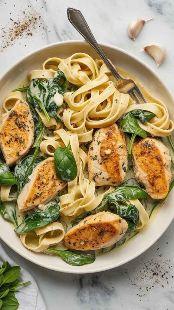 garlic butter chicken pasta