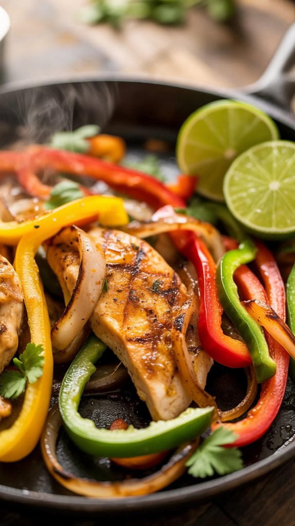 garlic lime chicken fajitas recipe