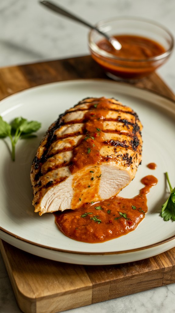 grilled chicken with sauce