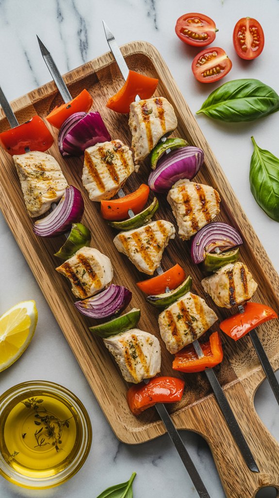 grilled italian chicken skewers