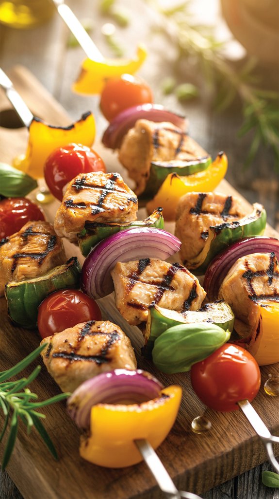 grilled italian chicken skewers