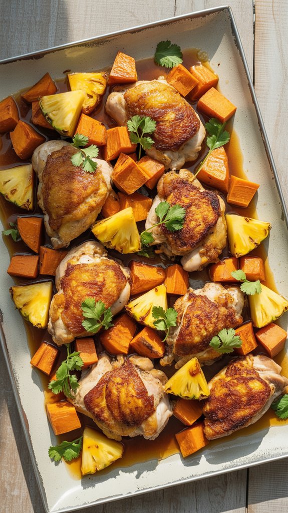 hawaiian chicken with sweet potatoes