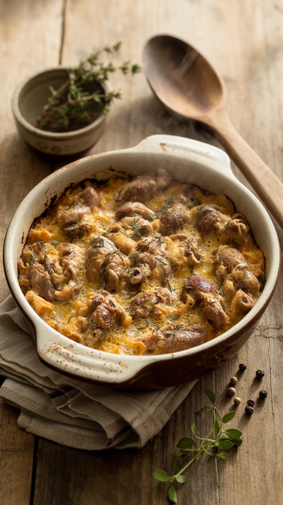 hearty chicken gizzard casserole