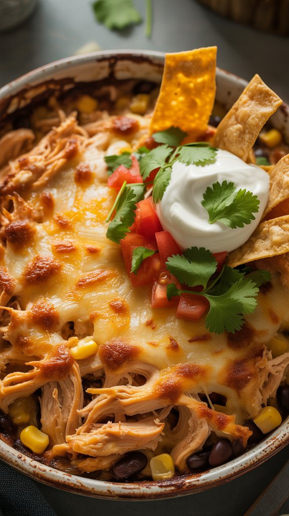 hearty chicken tortilla casserole