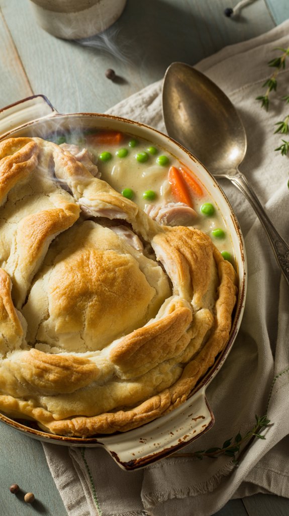 homemade buttermilk chicken pot pie