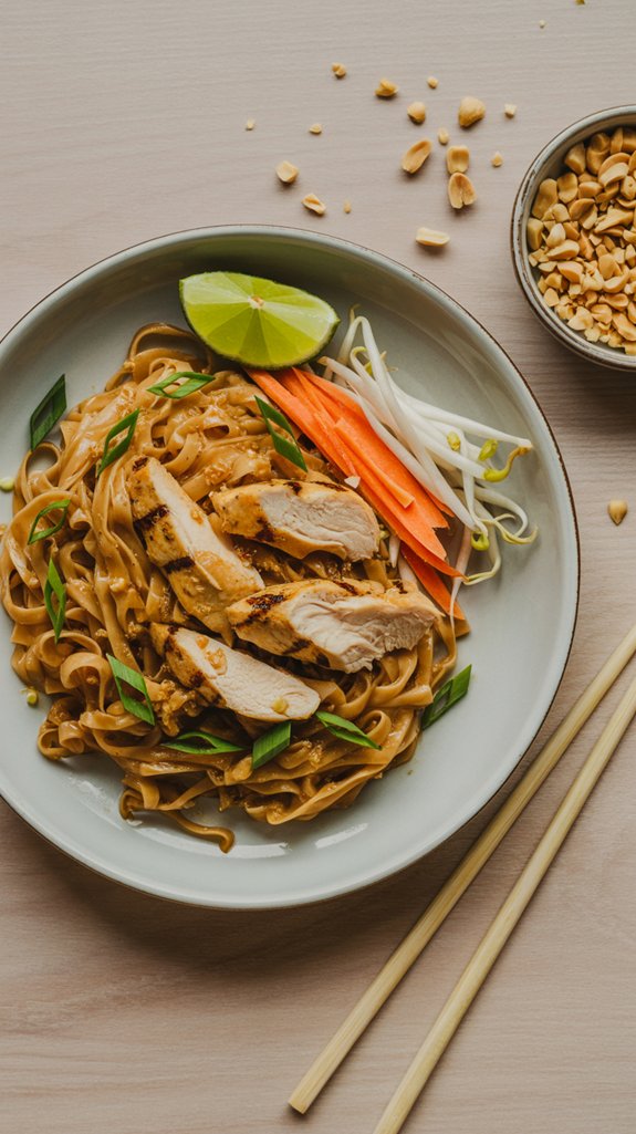 homemade chicken pad thai