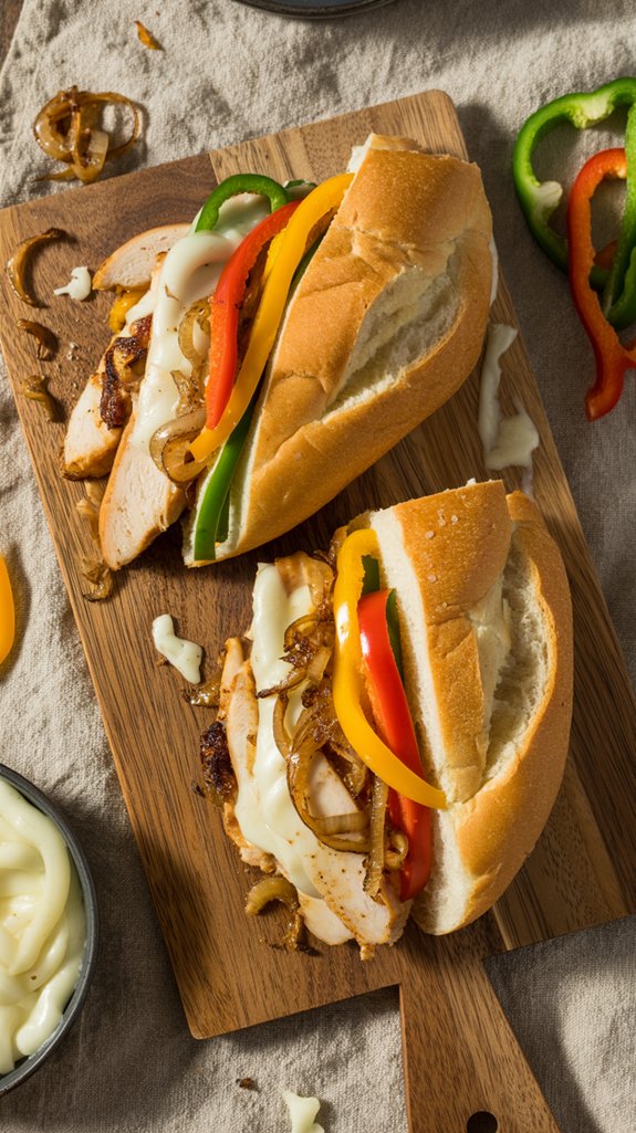 homemade chicken philly sandwich