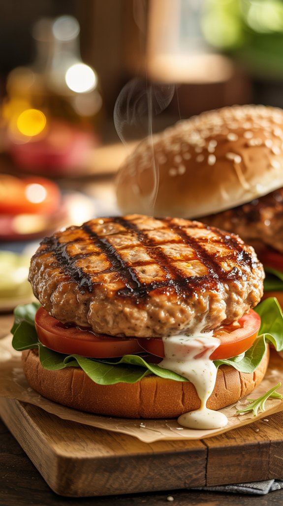 juicy chicken burger recipe