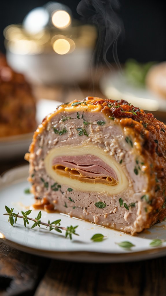 layered cordon bleu meatloaf