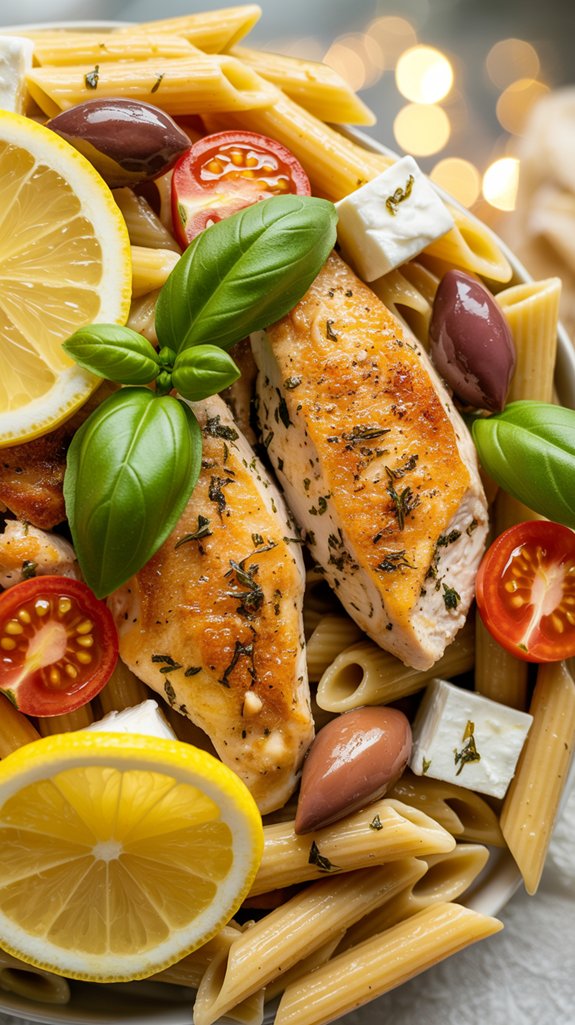 mediterranean lemon chicken pasta