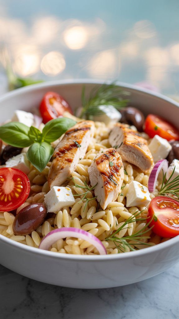 mediterranean orzo salad preparation