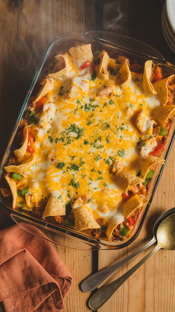 mexican chicken tortilla casserole
