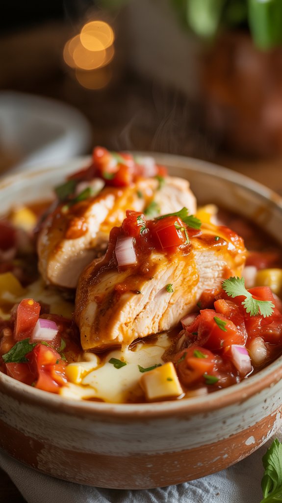 mexican salsa chicken bake